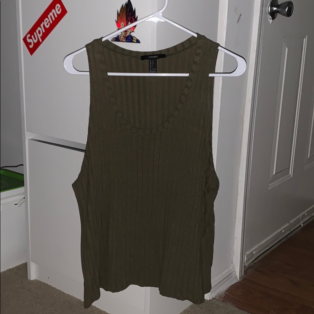 Olive Green Knit Tanktop